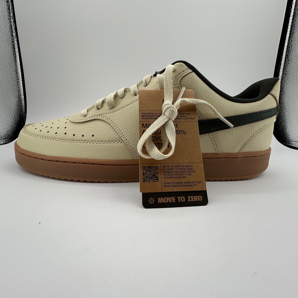 Nike Court Vision Low Shoes Mens 13 Light Khaki Sequoia Gum‎ HV4506-200 NEW - Picture 3 of 12